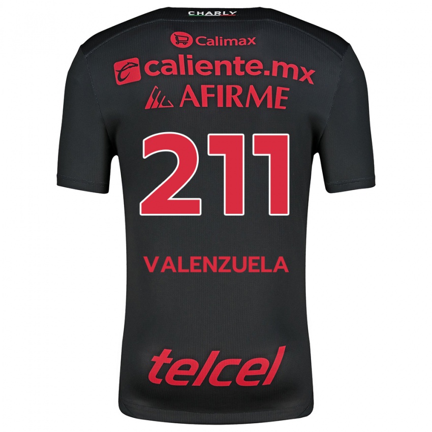 Criança Camisola Aldieri Valenzuela #211 Preto Vermelho Principal 2024/25 Camisa Brasil