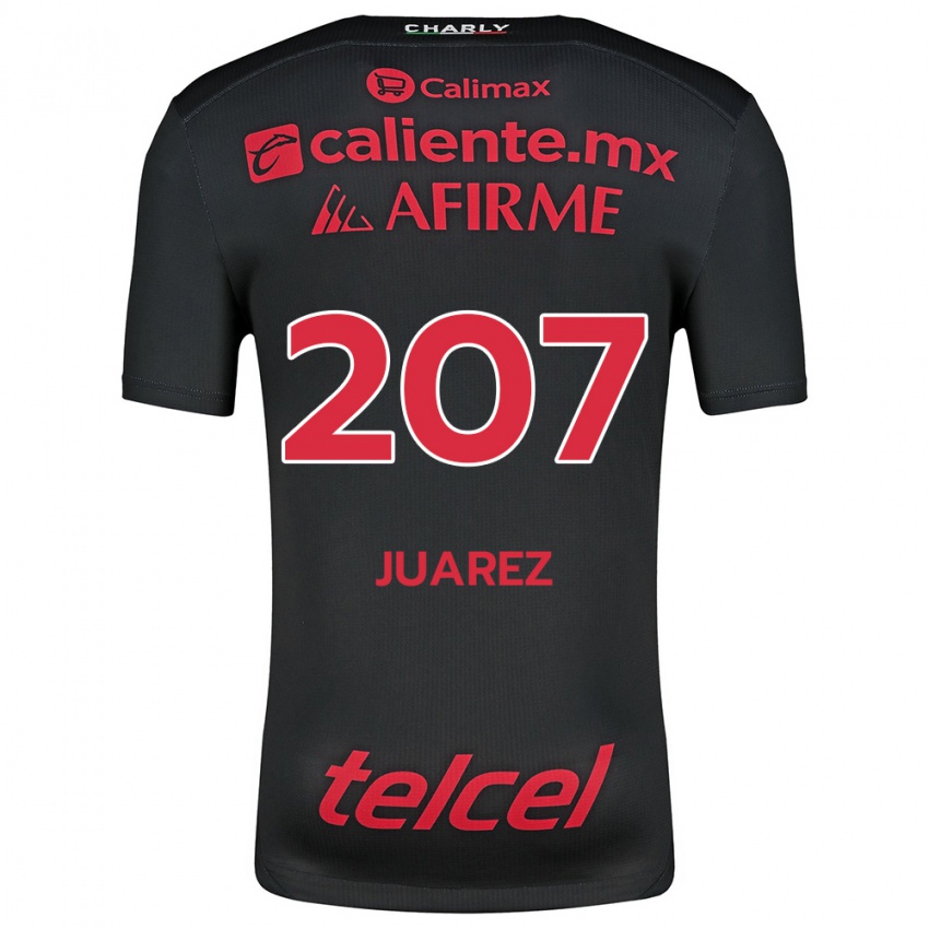 Criança Camisola José Juárez #207 Preto Vermelho Principal 2024/25 Camisa Brasil