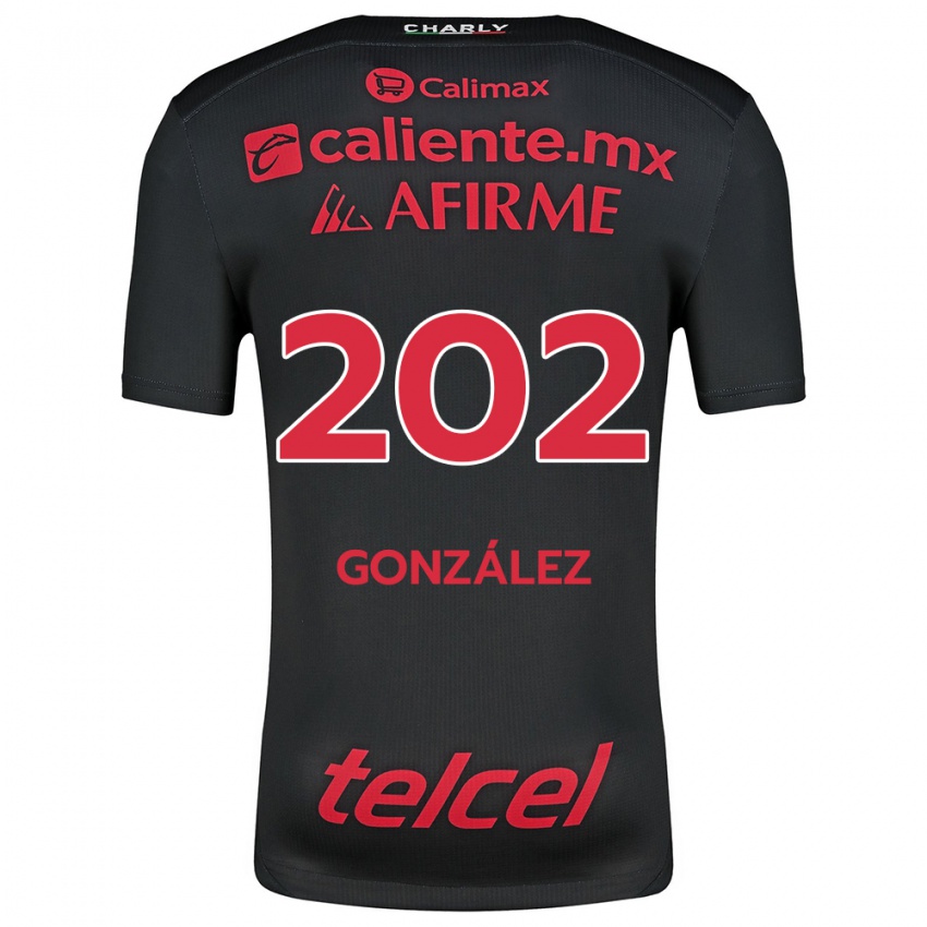 Criança Camisola Joban González #202 Preto Vermelho Principal 2024/25 Camisa Brasil