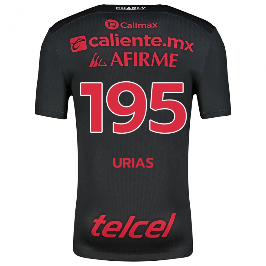 Criança Camisola Héctor Urías #195 Preto Vermelho Principal 2024/25 Camisa Brasil