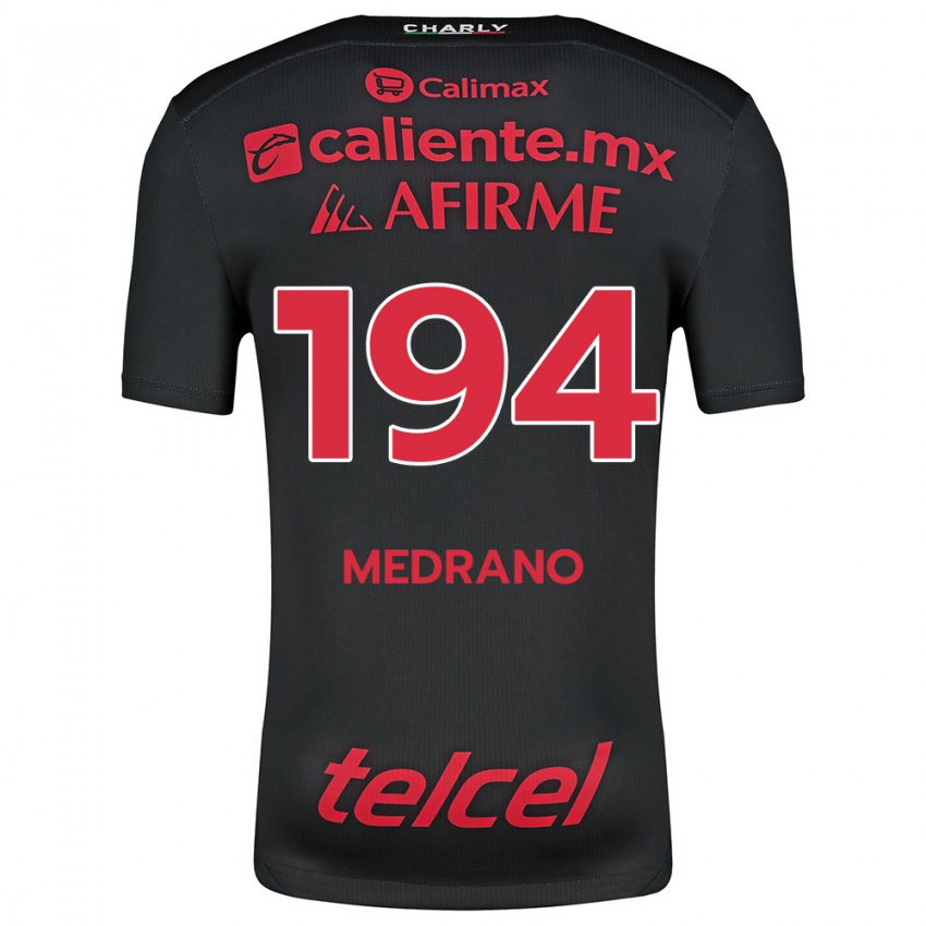 Criança Camisola Luis Medrano #194 Preto Vermelho Principal 2024/25 Camisa Brasil