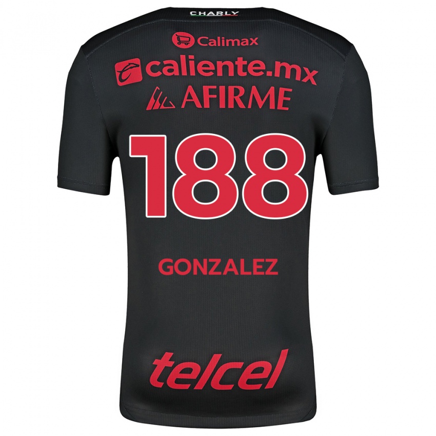 Criança Camisola Jorge González #188 Preto Vermelho Principal 2024/25 Camisa Brasil