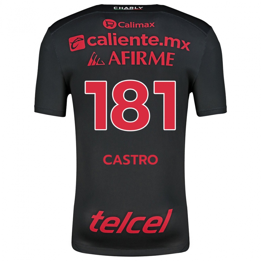 Criança Camisola José Castro #181 Preto Vermelho Principal 2024/25 Camisa Brasil