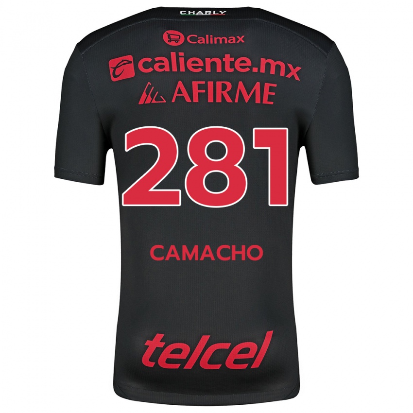 Criança Camisola Javier Camacho #281 Preto Vermelho Principal 2024/25 Camisa Brasil