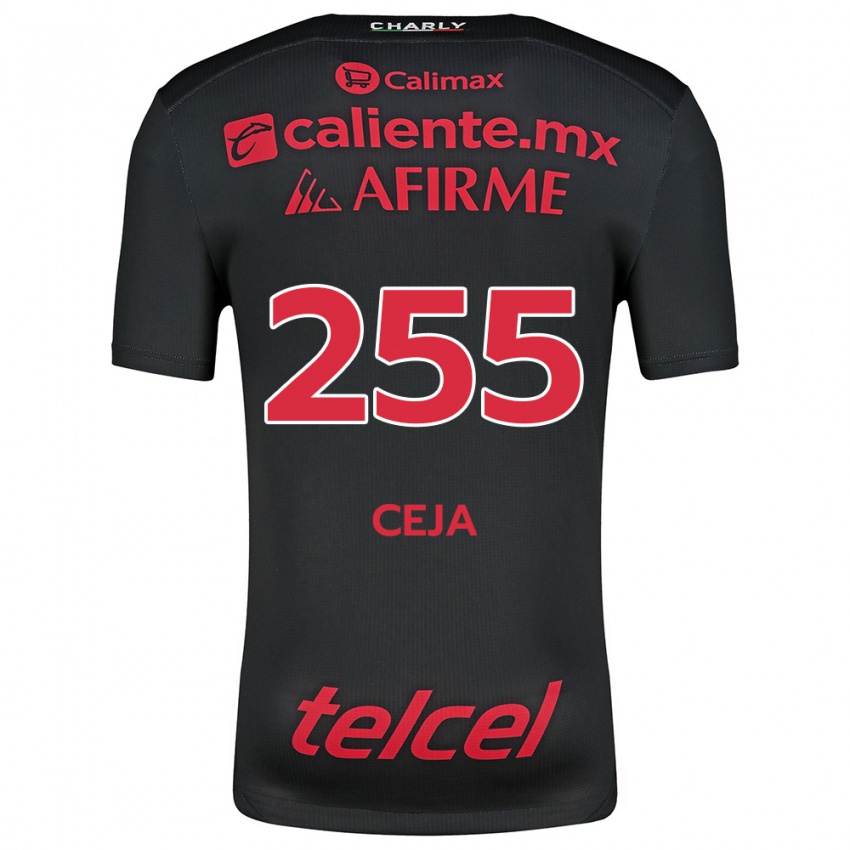 Criança Camisola Julio Ceja #255 Preto Vermelho Principal 2024/25 Camisa Brasil