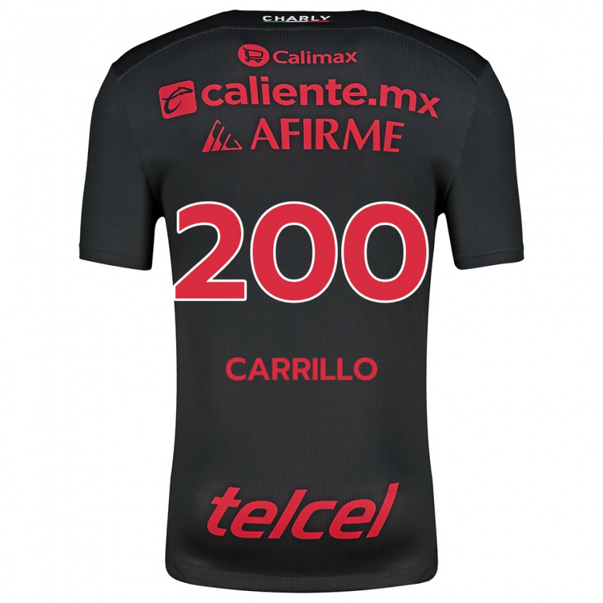 Criança Camisola Manuel Carrillo #200 Preto Vermelho Principal 2024/25 Camisa Brasil