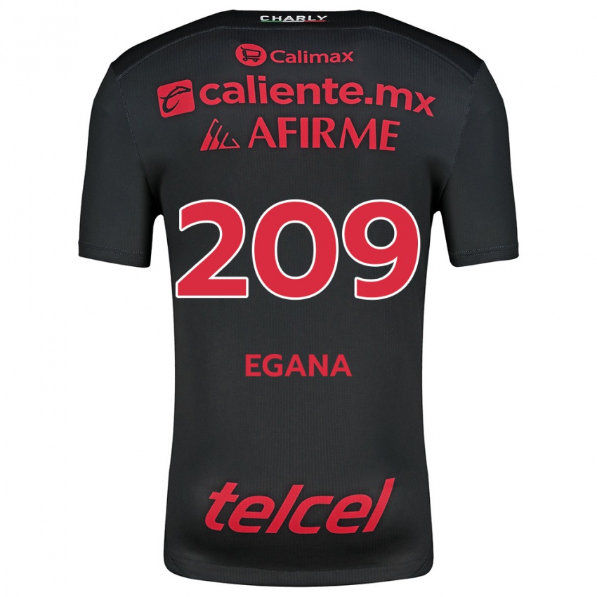 Criança Camisola Arath Egaña #209 Preto Vermelho Principal 2024/25 Camisa Brasil