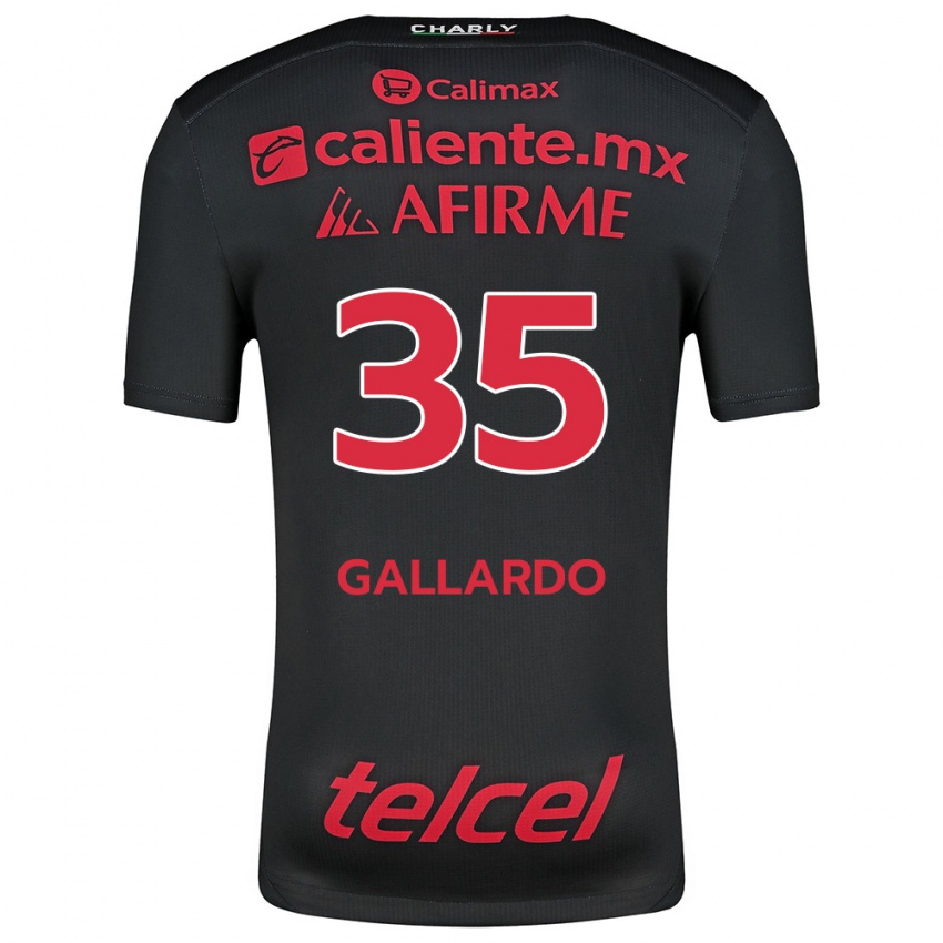 Criança Camisola Gloriaisabel Gallardo #35 Preto Vermelho Principal 2024/25 Camisa Brasil