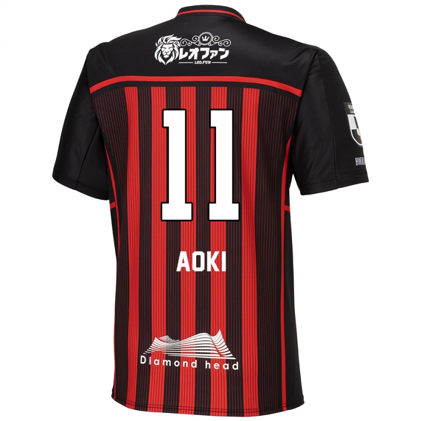 Criança Camisola Ryota Aoki #11 Vermelho Preto Principal 2024/25 Camisa Brasil