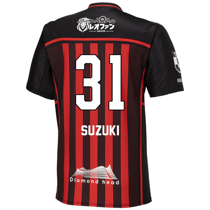 Criança Camisola Ryusei Suzuki #31 Vermelho Preto Principal 2024/25 Camisa Brasil