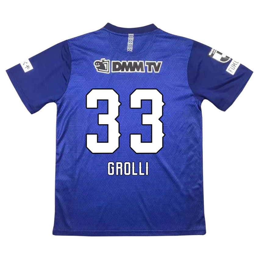 Criança Camisola Douglas Grolli #33 Azul Escuro Principal 2024/25 Camisa Brasil