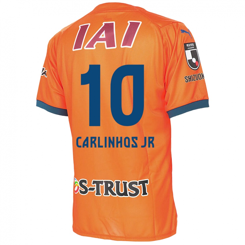 Criança Camisola Carlinhos Junior #10 Laranja Azul Principal 2024/25 Camisa Brasil