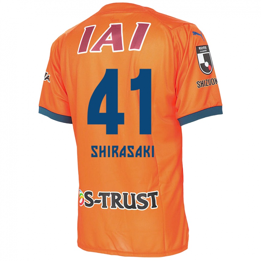 Criança Camisola Ryohei Shirasaki #41 Laranja Azul Principal 2024/25 Camisa Brasil