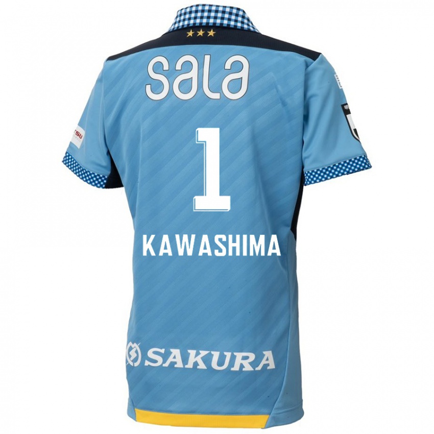 Criança Camisola Eiji Kawashima #1 Azul Preto Principal 2024/25 Camisa Brasil