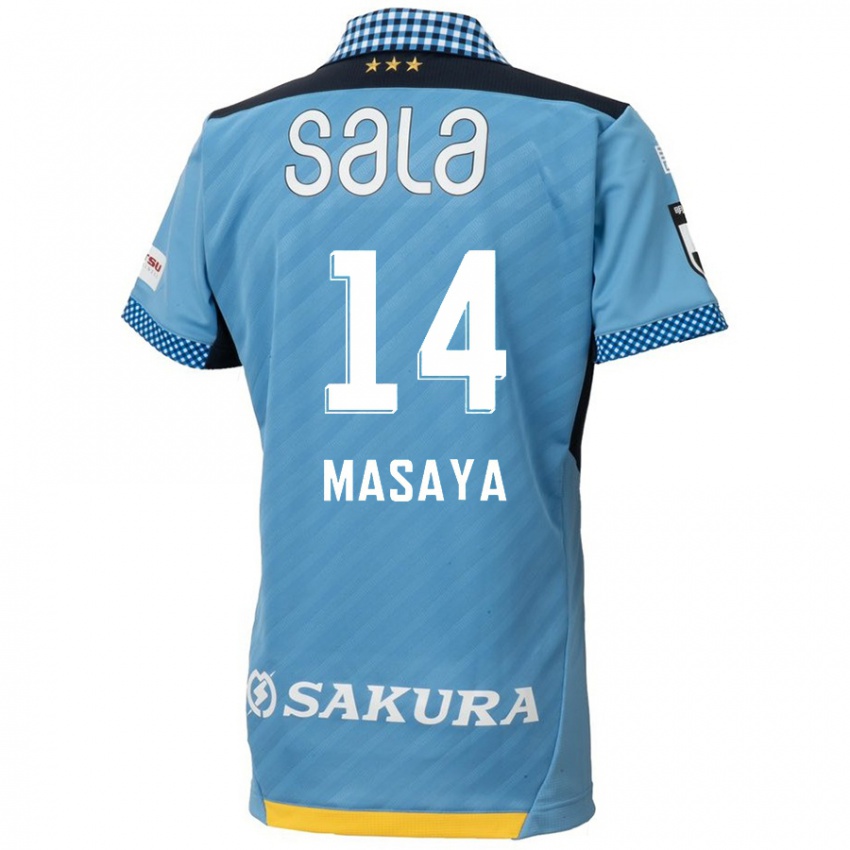 Criança Camisola Masaya Matsumoto #14 Azul Preto Principal 2024/25 Camisa Brasil