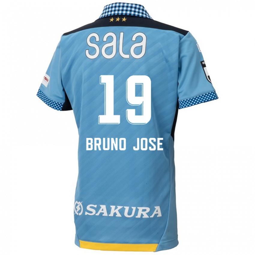 Criança Camisola Bruno José #19 Azul Preto Principal 2024/25 Camisa Brasil