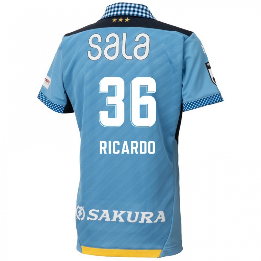 Criança Camisola Ricardo Graça #36 Azul Preto Principal 2024/25 Camisa Brasil