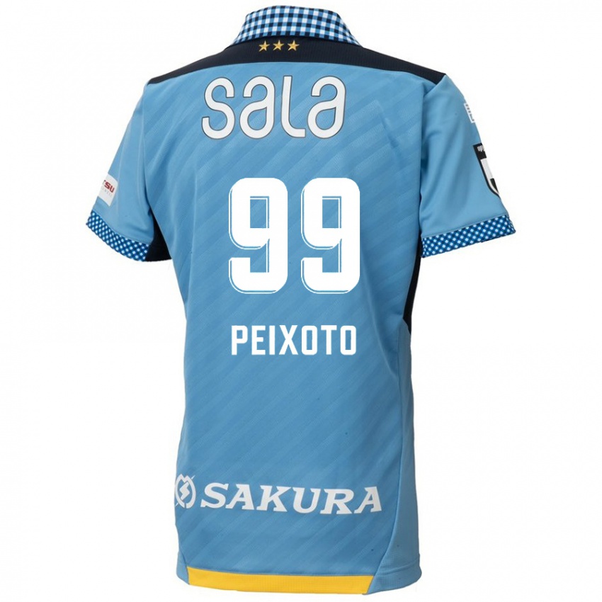 Criança Camisola Matheus Peixoto #99 Azul Preto Principal 2024/25 Camisa Brasil