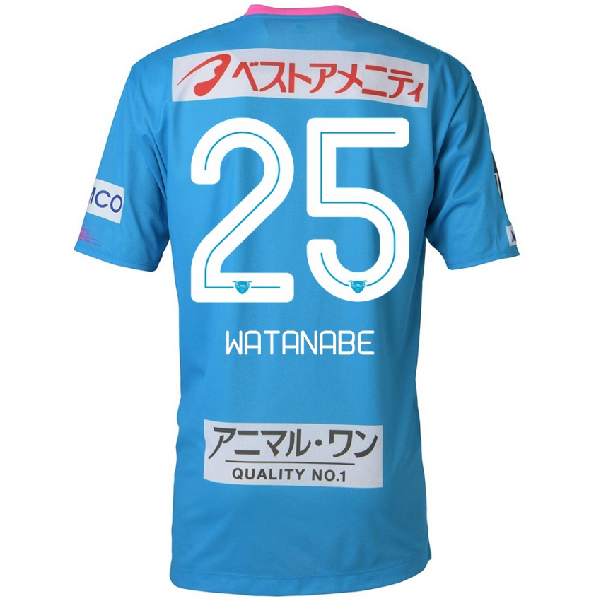 Criança Camisola Ryohei Watanabe #25 Azul Rosa Principal 2024/25 Camisa Brasil