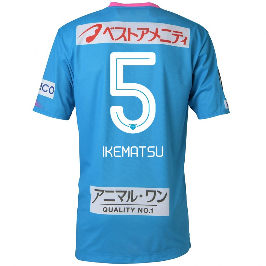 Criança Camisola Teppei Ikematsu #5 Azul Rosa Principal 2024/25 Camisa Brasil