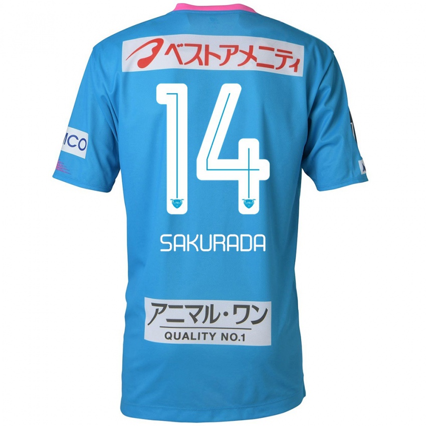 Criança Camisola Ryu Sakurada #14 Azul Rosa Principal 2024/25 Camisa Brasil