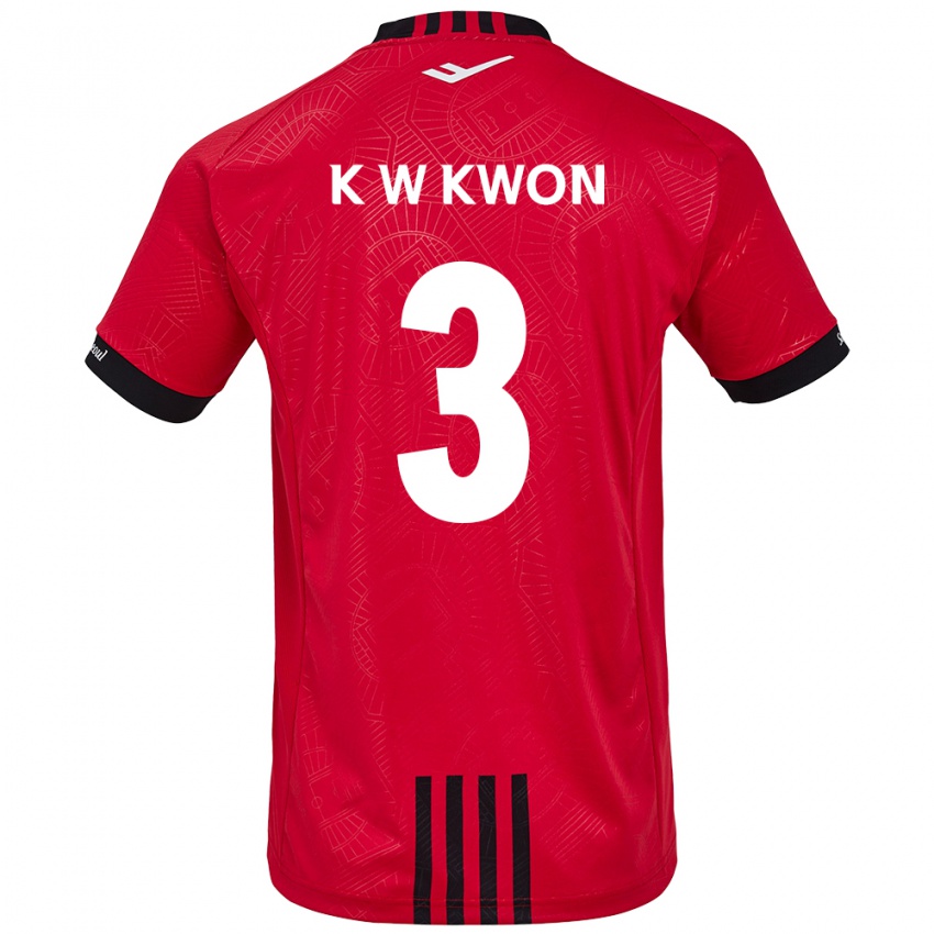 Criança Camisola Wan-Kyu Kwon #3 Vermelho Preto Principal 2024/25 Camisa Brasil