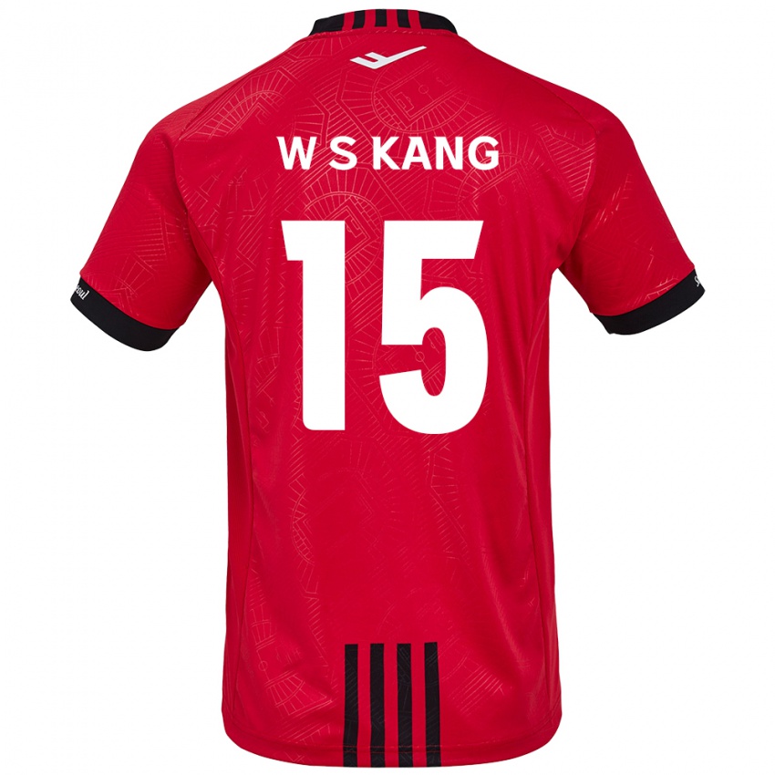 Criança Camisola Sang-Woo Kang #15 Vermelho Preto Principal 2024/25 Camisa Brasil