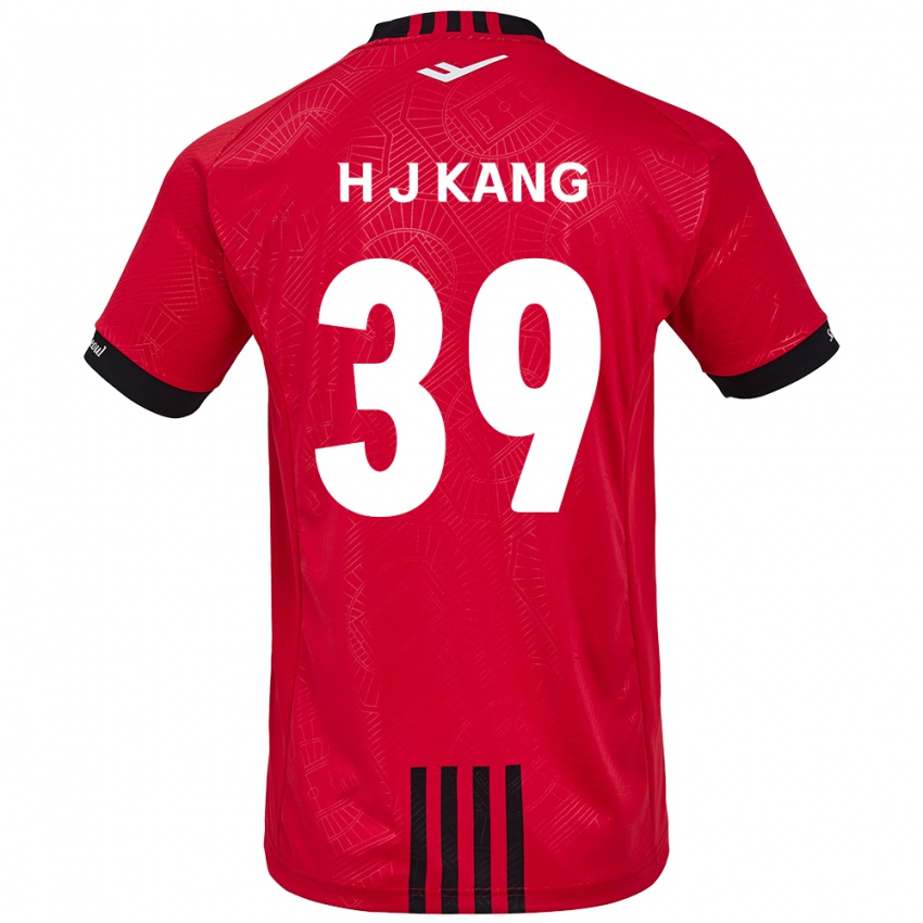 Criança Camisola Ju-Hyeok Kang #39 Vermelho Preto Principal 2024/25 Camisa Brasil