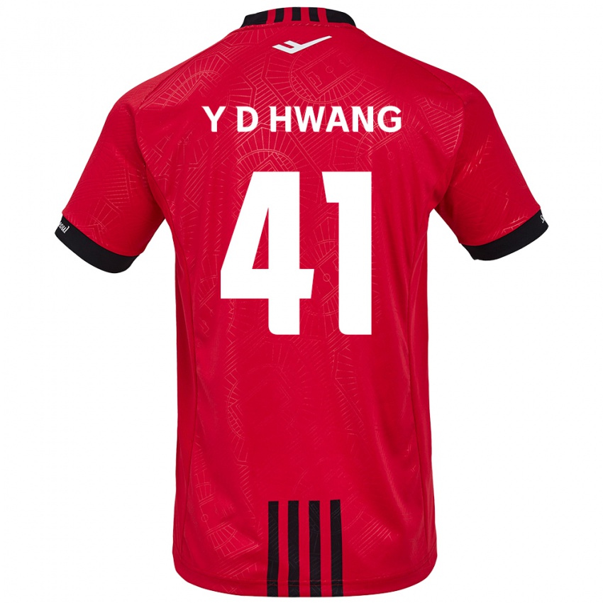 Criança Camisola Do-Yoon Hwang #41 Vermelho Preto Principal 2024/25 Camisa Brasil