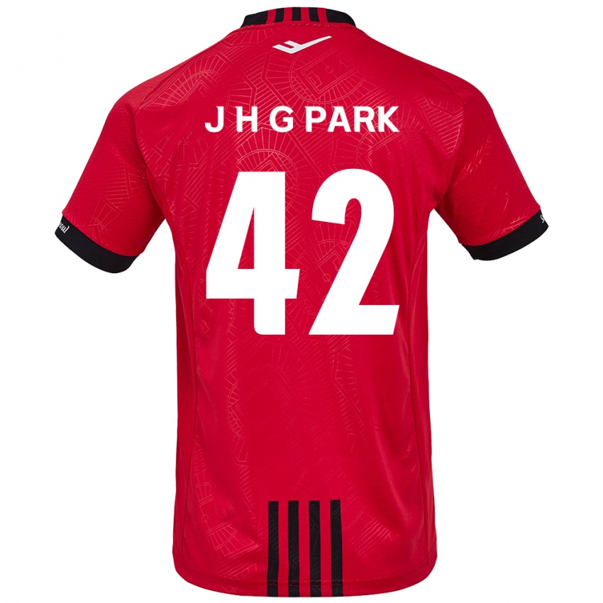 Criança Camisola Jang Han-Gyeol Park #42 Vermelho Preto Principal 2024/25 Camisa Brasil