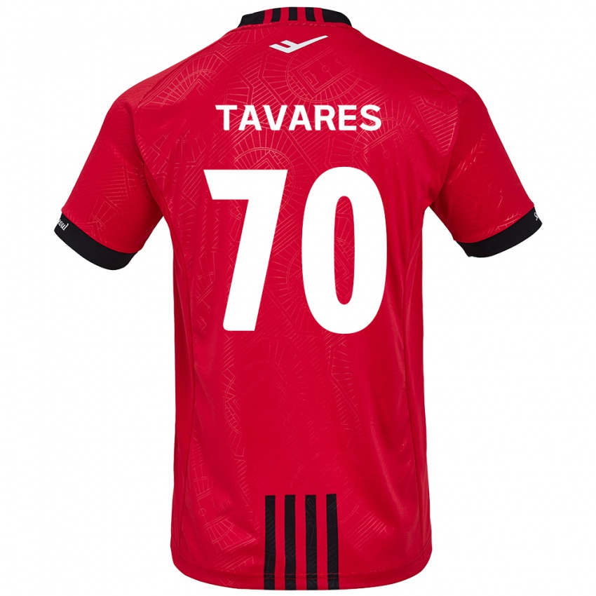 Criança Camisola Ronaldo Tavares #70 Vermelho Preto Principal 2024/25 Camisa Brasil