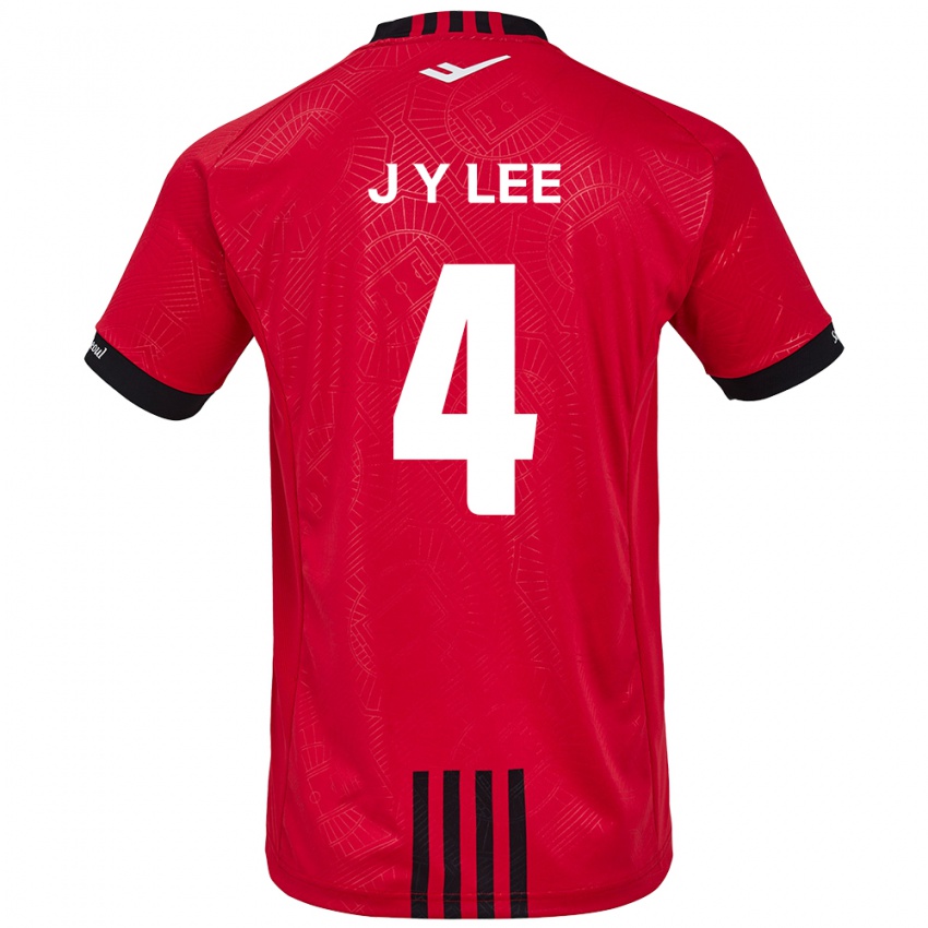 Criança Camisola Young-Jun Lee #4 Vermelho Preto Principal 2024/25 Camisa Brasil