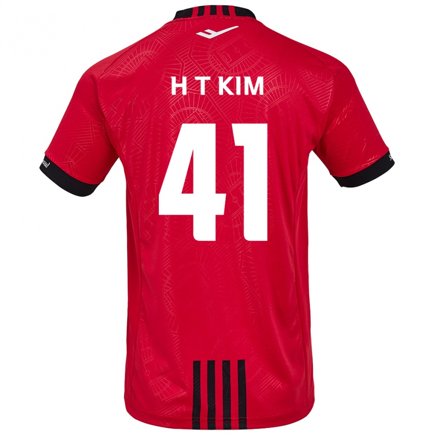 Criança Camisola Tae-Ho Kim #41 Vermelho Preto Principal 2024/25 Camisa Brasil