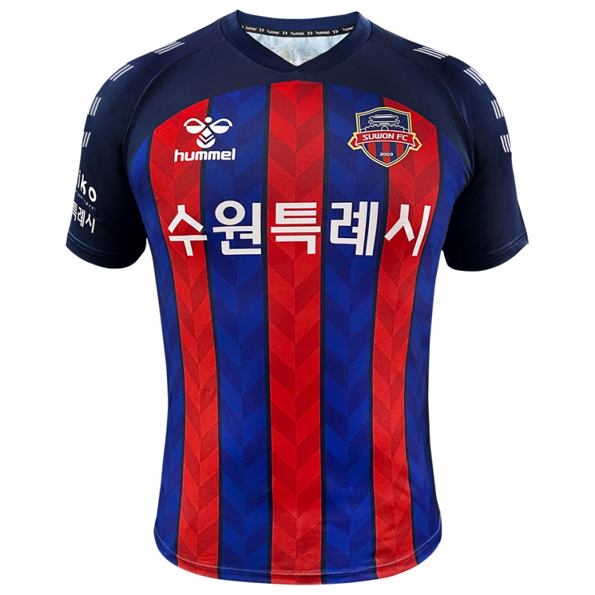 Criança Camisola Seong-Yoon Kim #1 Azul Vermelho Principal 2024/25 Camisa Brasil