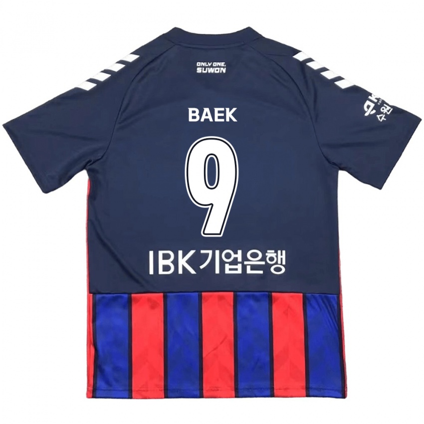 Criança Camisola Kyeong Baek #9 Azul Vermelho Principal 2024/25 Camisa Brasil