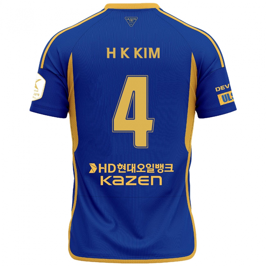 Criança Camisola Kee-Hee Kim #4 Azul Amarelo Principal 2024/25 Camisa Brasil