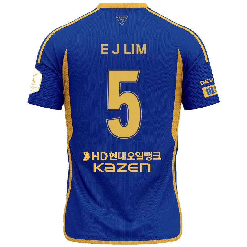 Criança Camisola Jong-Eun Lim #5 Azul Amarelo Principal 2024/25 Camisa Brasil