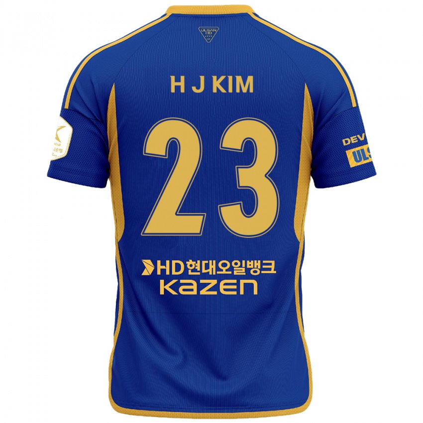 Criança Camisola Ju-Hwan Kim #23 Azul Amarelo Principal 2024/25 Camisa Brasil