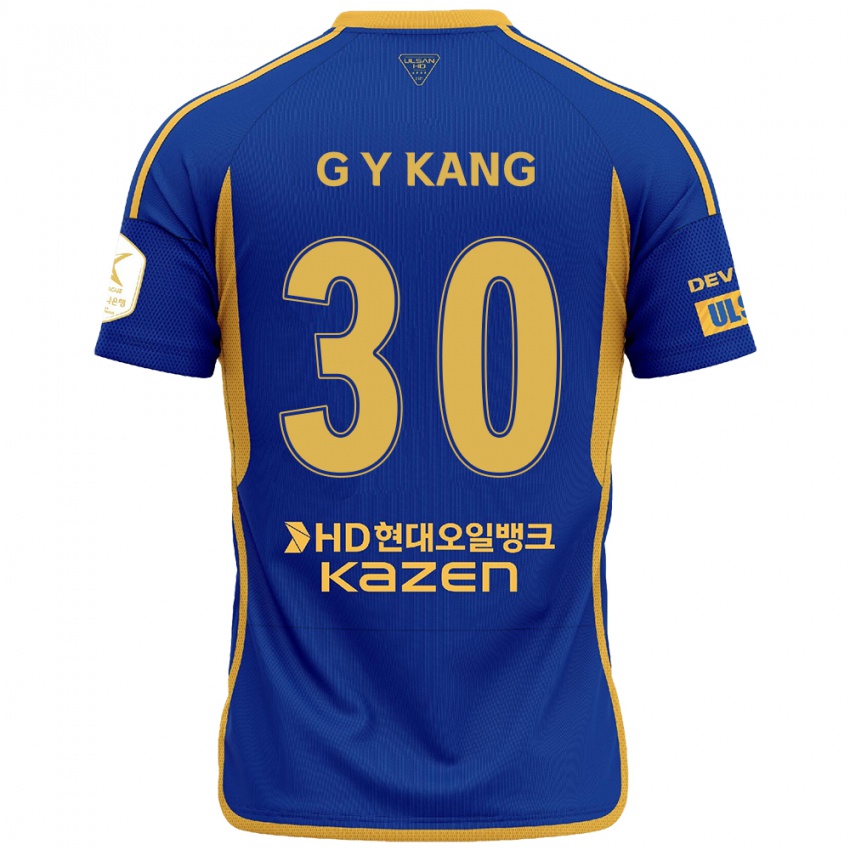 Criança Camisola Yun-Gu Kang #30 Azul Amarelo Principal 2024/25 Camisa Brasil