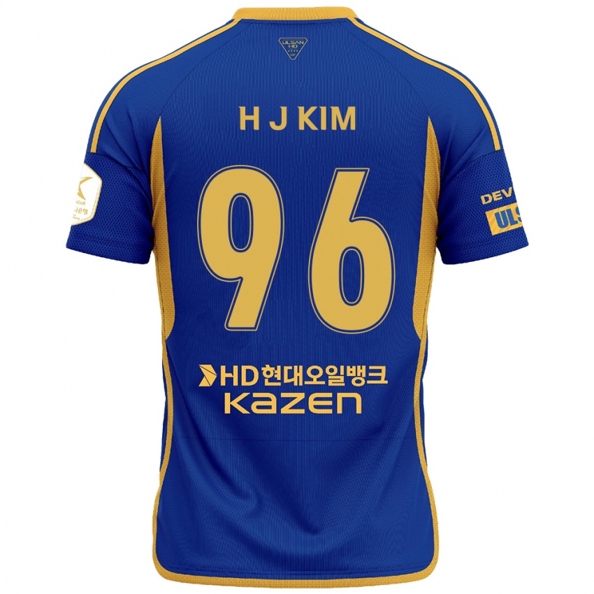 Criança Camisola Ji-Hyun Kim #96 Azul Amarelo Principal 2024/25 Camisa Brasil