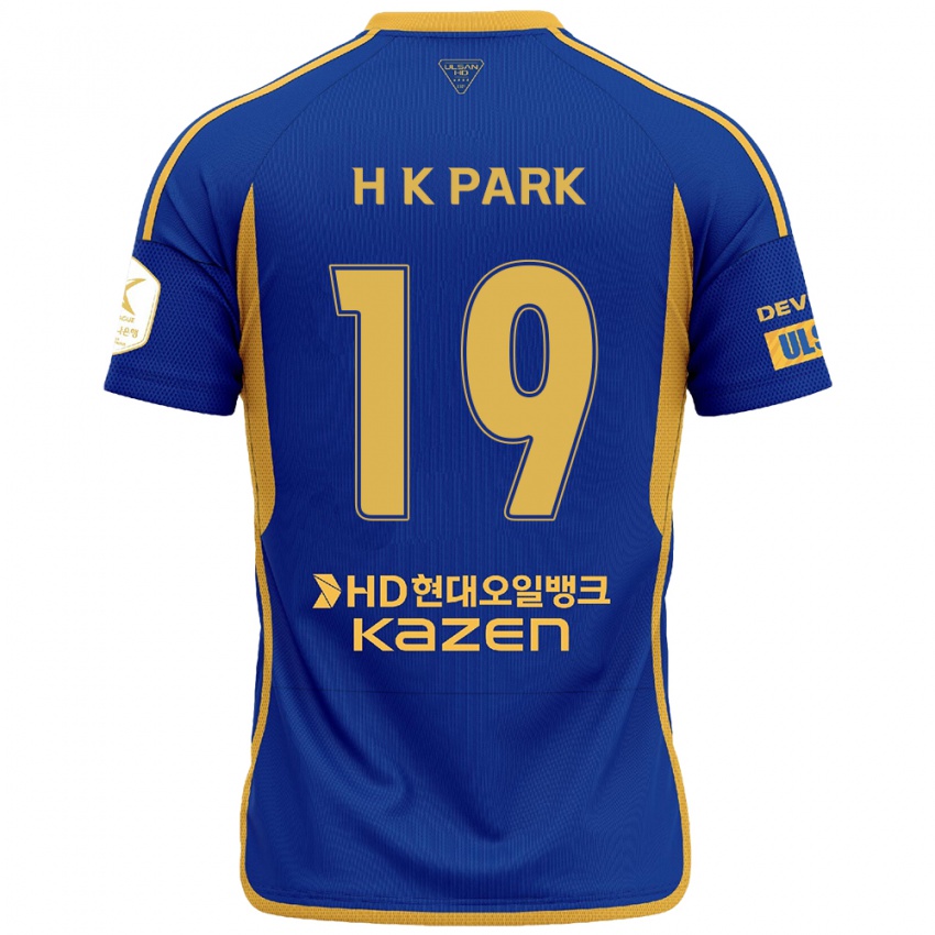 Criança Camisola Kang-Hyun Park #19 Azul Amarelo Principal 2024/25 Camisa Brasil