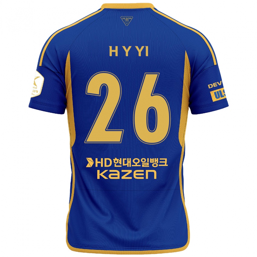 Criança Camisola Yong-Hyeon Yi #26 Azul Amarelo Principal 2024/25 Camisa Brasil