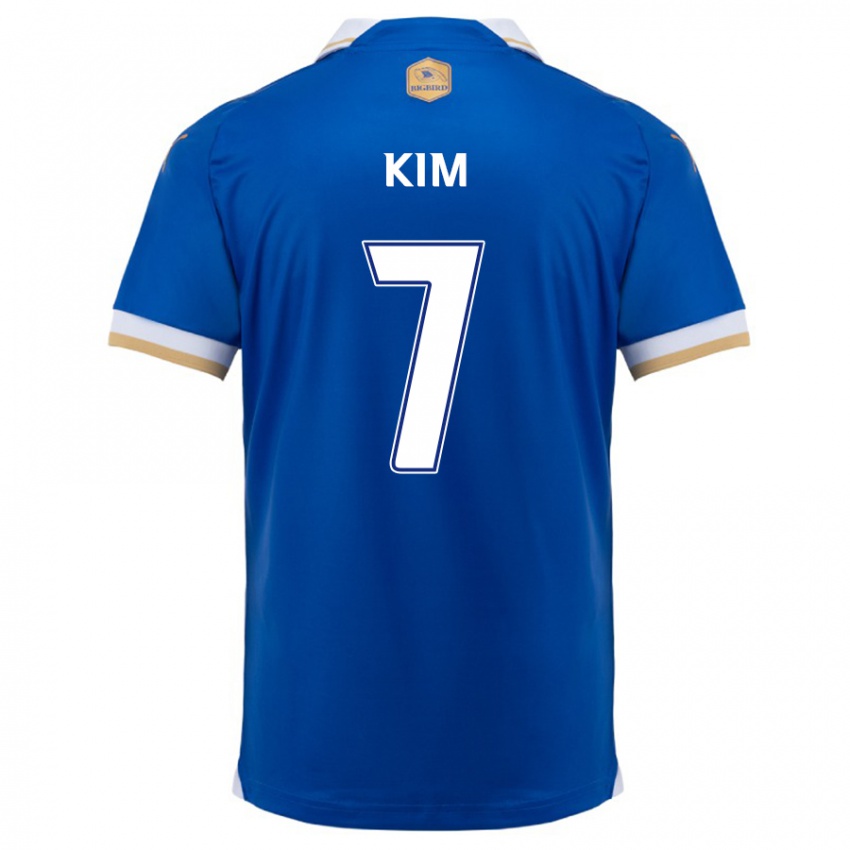 Criança Camisola Hyun Kim #7 Branco Azulado Principal 2024/25 Camisa Brasil