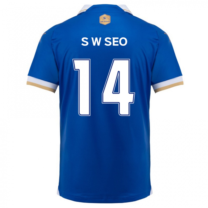 Criança Camisola Woo-Seong Seo #14 Branco Azulado Principal 2024/25 Camisa Brasil