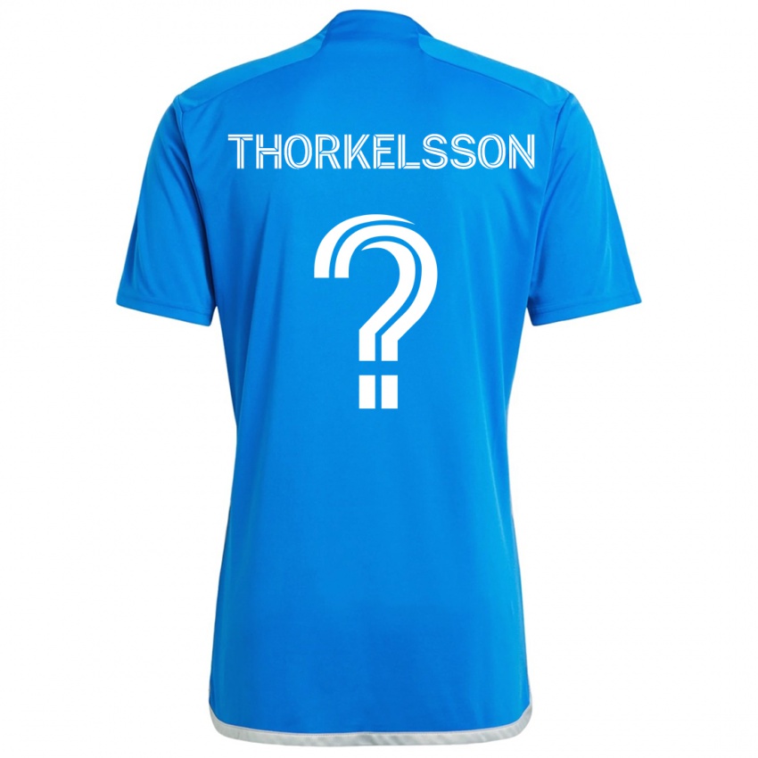 Criança Camisola Róbert Orri Thorkelsson #0 Branco Azulado Principal 2024/25 Camisa Brasil