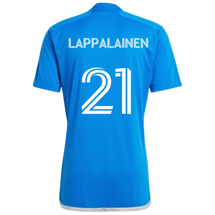 Criança Camisola Lassi Lappalainen #21 Branco Azulado Principal 2024/25 Camisa Brasil