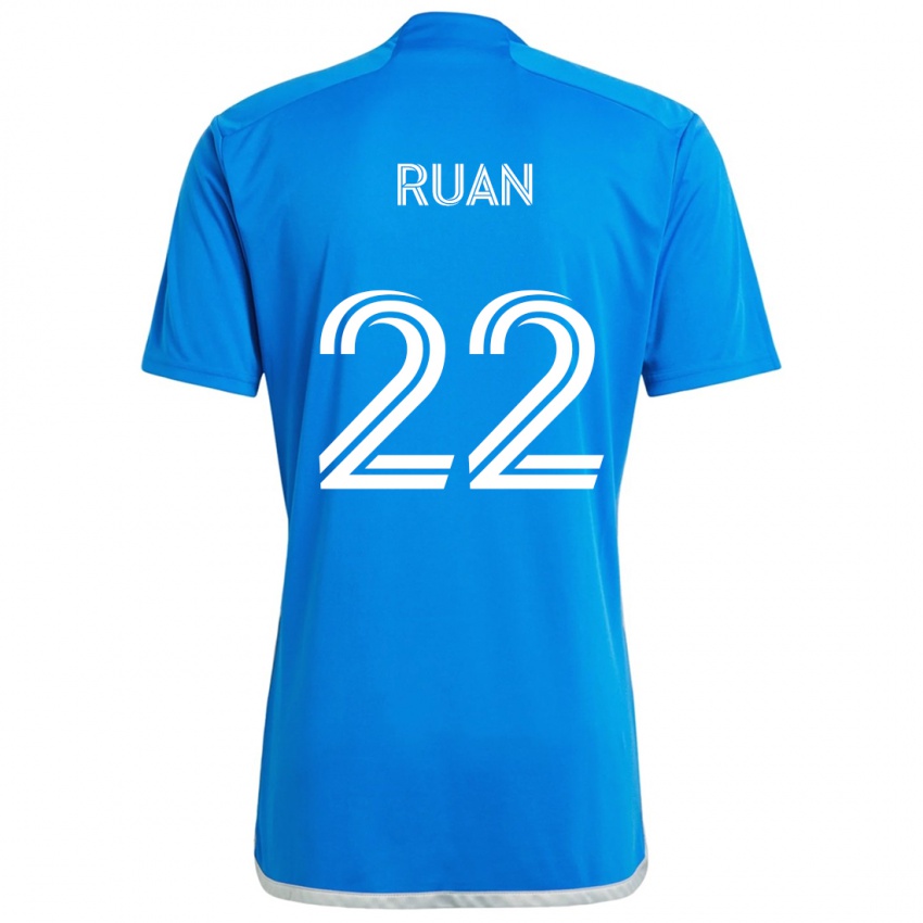 Criança Camisola Ruan #22 Branco Azulado Principal 2024/25 Camisa Brasil