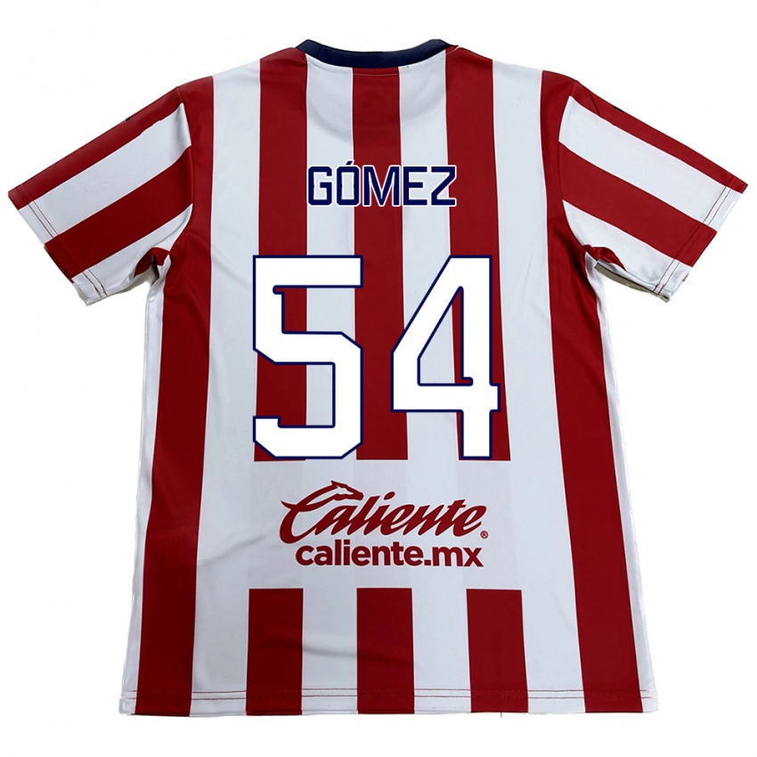 Criança Camisola Miguel Gómez #54 Vermelho Branco Principal 2024/25 Camisa Brasil