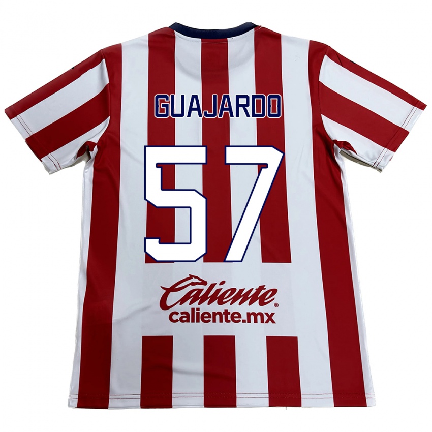 Criança Camisola Dylan Guajardo #57 Vermelho Branco Principal 2024/25 Camisa Brasil