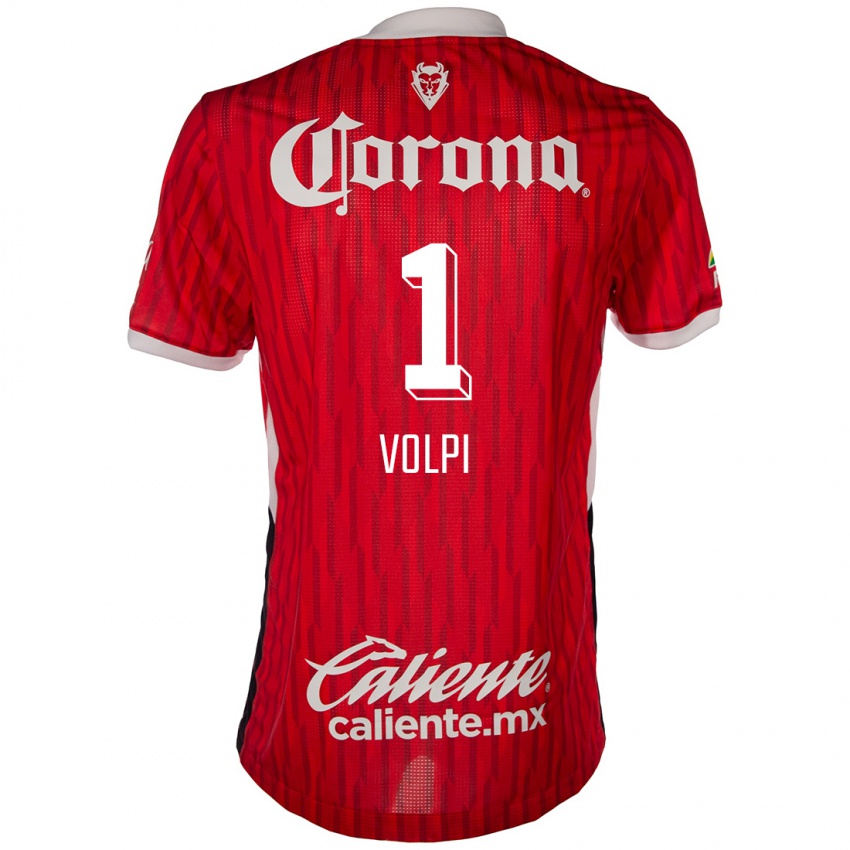 Criança Camisola Tiago Volpi #1 Vermelho Branco Principal 2024/25 Camisa Brasil